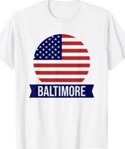 BALTIMORE - USA - American place name US flag design Shirt