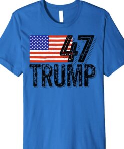 47 Trump President 2024 Vintage US Flag Shirt