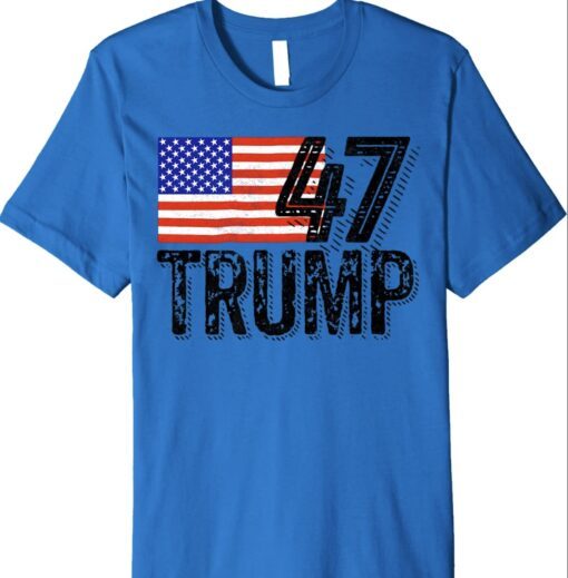 47 Trump President 2024 Vintage US Flag Shirt