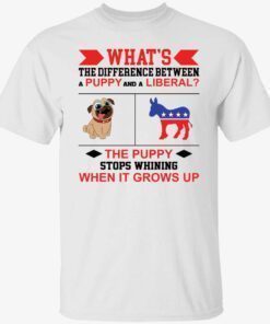 What’s the difference between a puppy and a liberal the puppy t-shirt