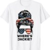 Where's Jackie Messy Bun American Flag Shirt