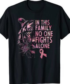 Breast Cancer Awareness 2022 Tiger Family Matching Ribbon Shirt