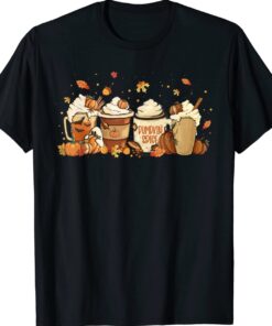 Autumn Thanksgiving Drinks Coffee Pumpkin Spice Latte Season Shirt
