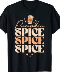 70s Retro Pumpkin Spice Latte PSL Retro Fall Vintage Autumn Shirt