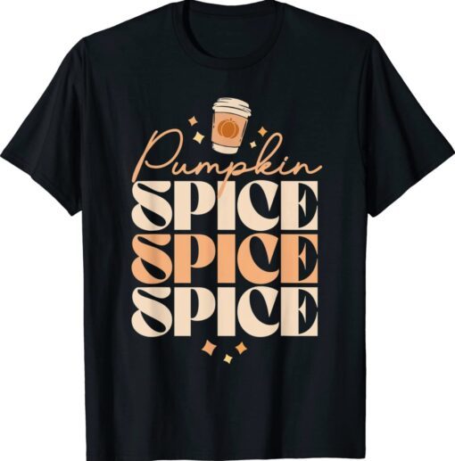 70s Retro Pumpkin Spice Latte PSL Retro Fall Vintage Autumn Shirt