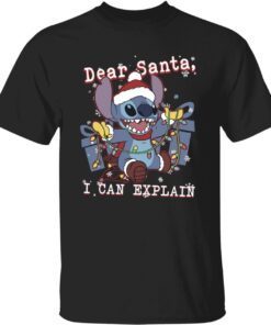 Stitch dear santa i can explain t-shirt