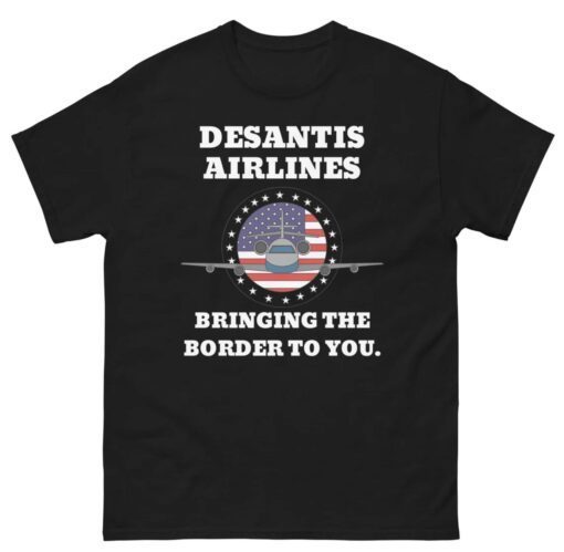 Desantis Airlines Airplane Flag Patriotic T-Shirt