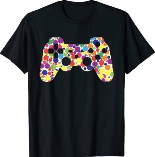 Colorful Polka Dot Game Controller International Dot Day TShirt