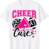Cheer For The Cure Football Pink Ribbon Breast Cancer T-Shirt