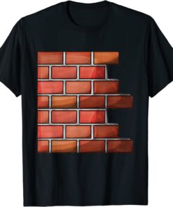 Red Brick Wall Easy Costume Adult T-Shirt