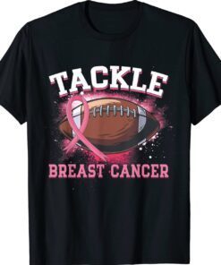 Tackle Football Pink Ribbon Breast Cancer Awareness Shirt