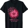 Daisy Faith Hope Love Breast Cancer Awareness Flower Ribbon Shirt
