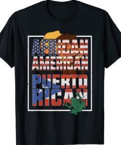 African american and puerto rican flag American puerto rican shirt