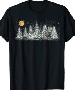 A Caribou in Snowy Pines Christmas Sojourners Emporium Shirt