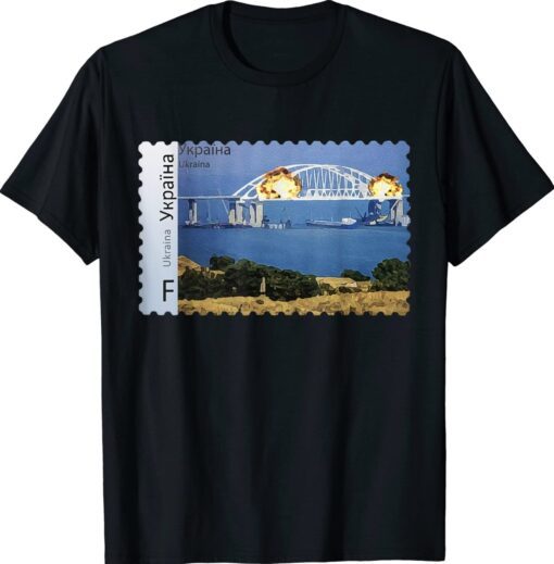 Crimea's Kerch Bridge Stamp Crimea Bridge Peninsula Ukraine Shirt