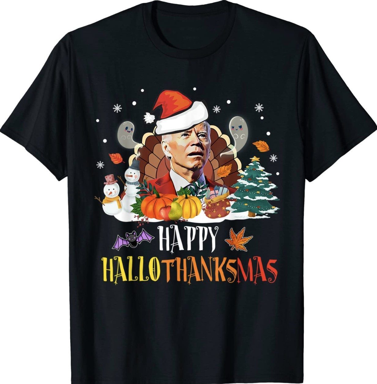 Joe Biden Confused Happy Hallothanksmas Merry Halloween 2022 Shirt