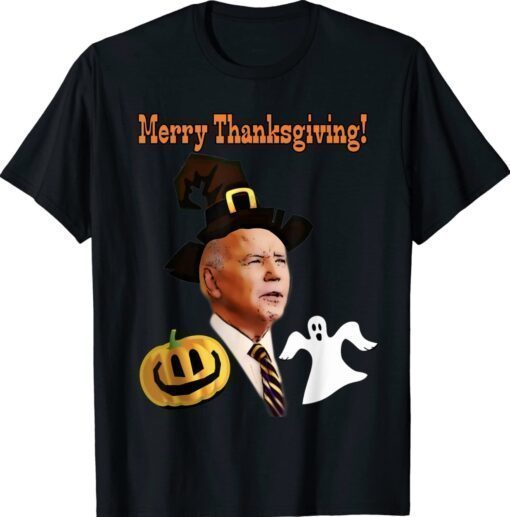 Joe Biden Merry Thanksgiving Happy Halloween Shirt