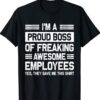 Boss Day Employee Appreciation Funny Boss Shirt