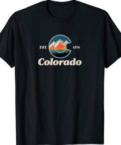 Colorado Retro Vintage Mountains Nature Hiking Shirt