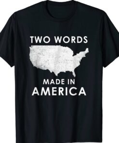 Two Words Made In America Biden Anti Joe Biden Shirt