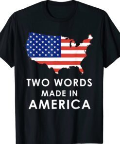 Two Words Made In America Biden Funny TShirt