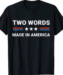 Two Words Made In America Biden Us Flag Shirt