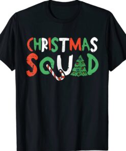 Christmas Squad Family Group Matching Funny Santa Elf Shirt