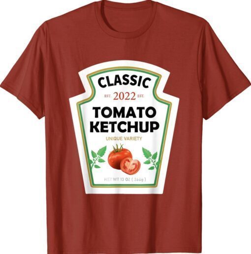 Red Ketchup DIY Costume Matching Couples Groups Halloween Shirt
