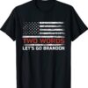 Two Words Let's Go Brandon US Flag Shirt