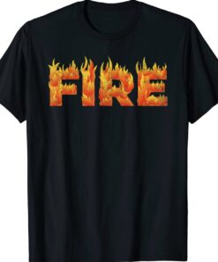 FIRE Couple Matching DIY Last Minute Halloween Party Costume Shirt