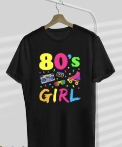 80’s Girl Birthday Party Costume Retro Vintage Gift Shirt