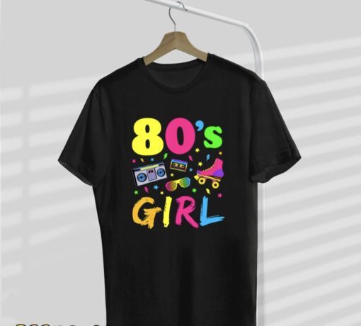 80’s Girl Birthday Party Costume Retro Vintage Gift Shirt