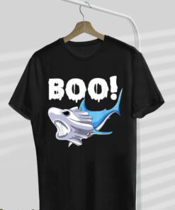 Funny Shark Halloween Boo Spooky Ghost Costume Shirt