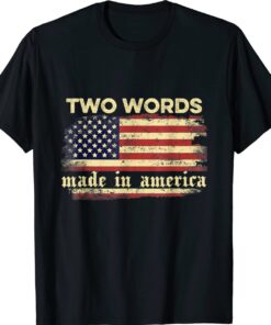 Two Words Made In America Biden Vintage Flag Shirt