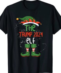 Christmas Elf Matching Family Group Funny The Trump 2024 Elf Shirt