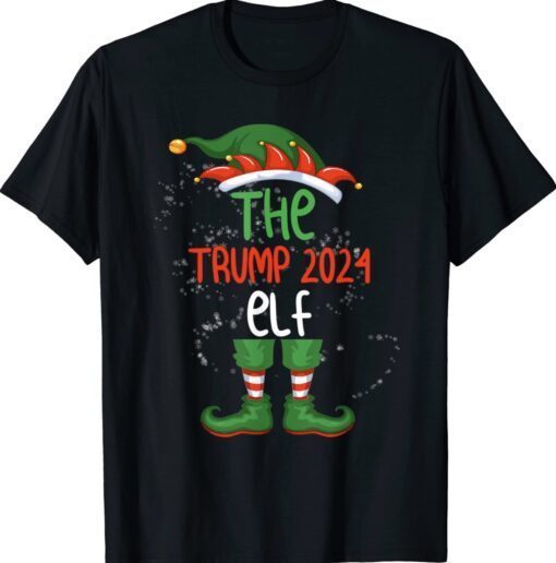 Christmas Elf Matching Family Group Funny The Trump 2024 Elf Shirt