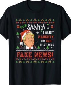 Fake News US President Donald Trump Ugly Christmas Shirt
