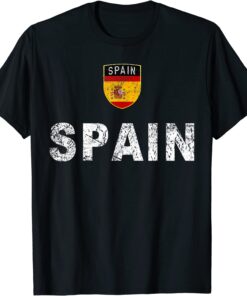 Spain Soccer Fans Jersey Spainish Flag Football Lovers T-Shirt