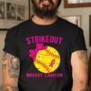 Strike Out Breast Cancer Awareness Vintage Softball Fighters T-Shirt