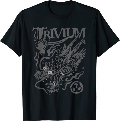 Trivium Screaming Dragon Black and White Classic Shirt