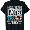 Trump 2024 I Voted Trump Flag MAGA Patriot Party Election T-Shirt