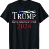 Trump 2024 keep America great USA flag T-Shirt