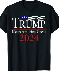 Trump 2024 keep America great USA flag T-Shirt