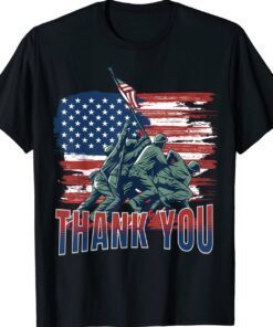 Veterans Day American Flag Thank You Military Honor Vintage TShirt