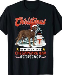 Christmas Is Better With A Chesapeake Bay Retriever Tree Shirt