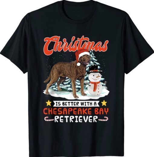 Christmas Is Better With A Chesapeake Bay Retriever Tree Shirt