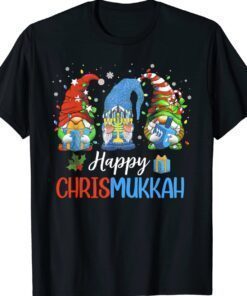 Happy Chrismukkah Gnomes Merry Christmas And Happy Hanukkah Shirt