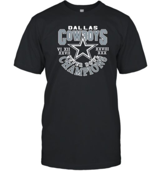 Dallas Cowboys 5 Time Super Bowl Champions 2023 Shirt