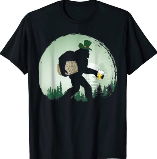 Bigfoot Irish Drinking Beer St Patrick's Day Sasquatch T-Shirt