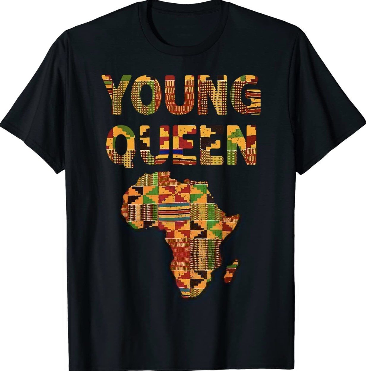 Kente African Print African Queen Tee Shirt - ShirtsMango Office ️